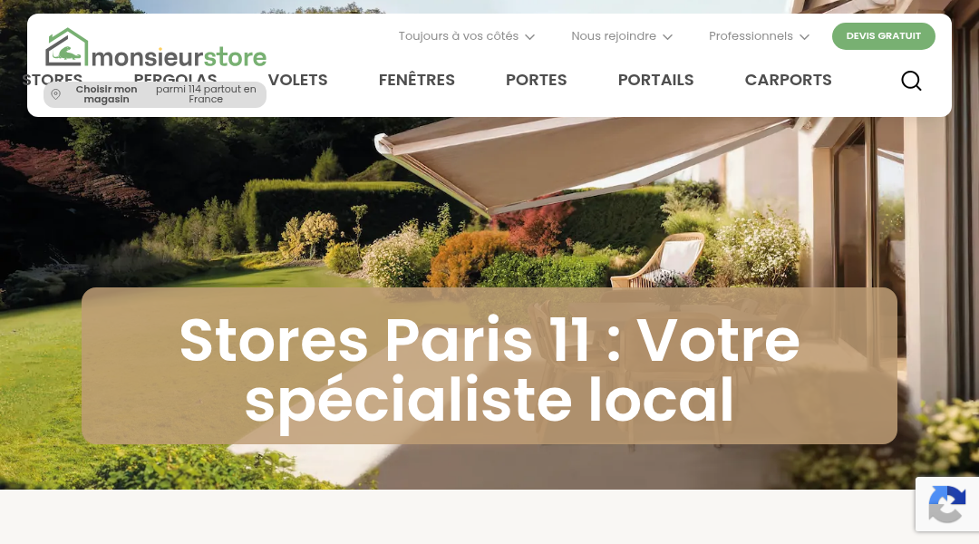 Aperçu du site Monsieur Store Paris 11
