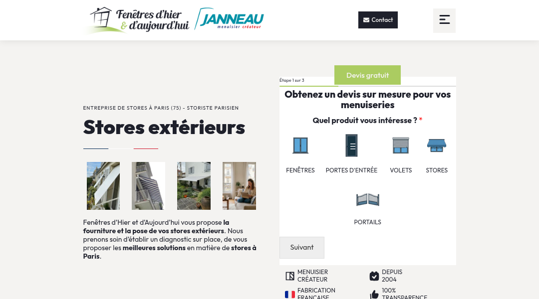 Aperçu du site Fenêtres d’Hier et d’Aujourd’hui (FHA)